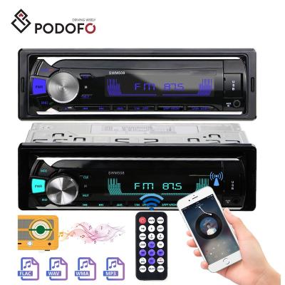 China AUX radio BT car MP3 player din colorful hands-free car stereo hands-free. Podofo 1 Car Radio Backlight USB TF RCA BT FM for sale