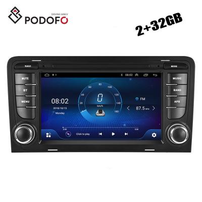 China Podofo 10.0 Car Radio 2+32G Android 7 Inch Split Screen GPS Navigation Carplay FM/AM/RDS/BT For Audi A4 B6 S4 RS4 Seat Exeo for sale