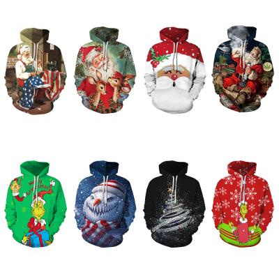 China Waterproof Wholesale Digital Printing Hoodie Men Women Printed Christmas Hoodie for sale