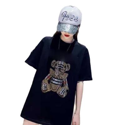 China 2021 Breathable Bling Bling Rhinestone Unisex T Shirts Fashion Tee Shirts for sale