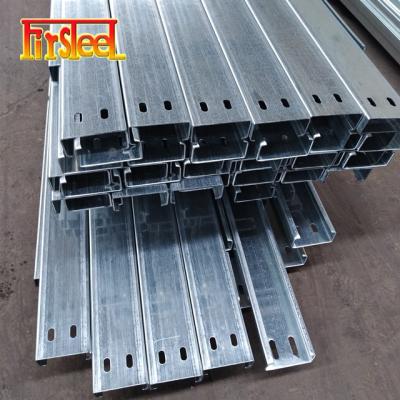 China Z C steel channel s235jr ss400 st37 80*40*20mm 120*50*20mm C channel steel construction purlin price per ton for sale