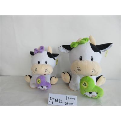 China Gift Or Promotion Stuffed Cow Toys Soft Stuffed Cow Milk Cow Plush Toys for sale