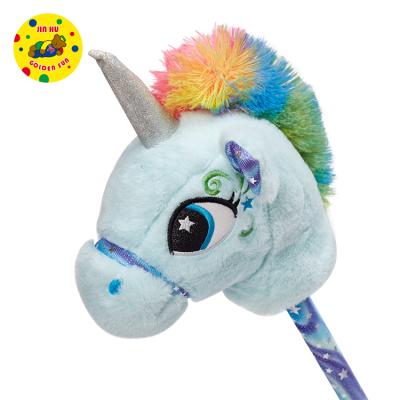 China Gift Or Promotion Hobby Walking Stick Plush Stuffed Toys With Unicorn Head for sale