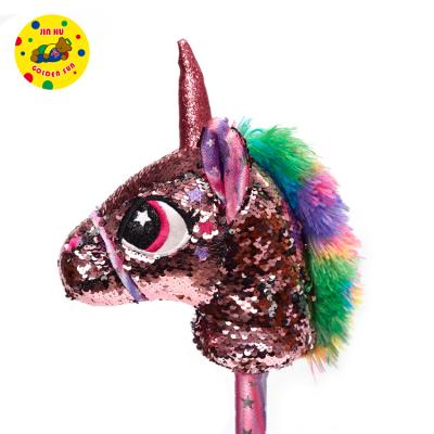 China Gift or promotion stick horse toy kids plush toys promotional stick horse for sale