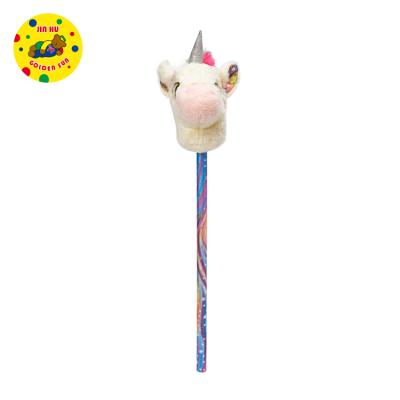 China Main Gift Or Promotion Series Animal Kids Riding 27 Inch Hobby Horse Stick Plush Toy Unicorn for sale