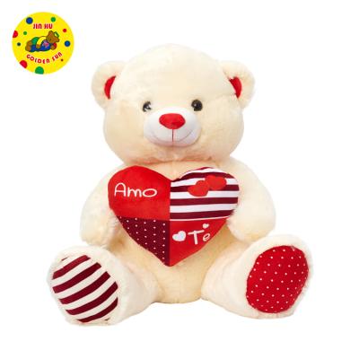 China Multi Size Stuffed Plush Toy Teddy Bear With Heart For Promotion Valentines Gift Or Gift for sale