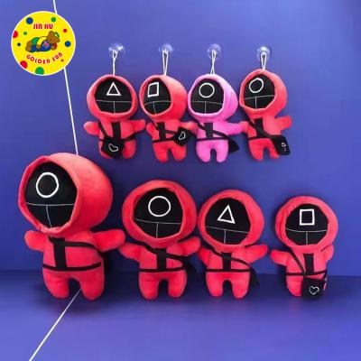 China Wholesale Korean Doll Toy Staff Figures Keychain Pendant Promotion Gift Or 3D Squid Game Cosplay for sale