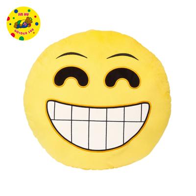 China Promotion Gift Or Stuffed Toy Soft Emotion Round Cushion Plush Pillow for sale