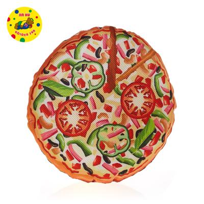 China Viable Squeaky Pie Squeaky Cheese Pizza Food Custom Dog Toy Plush For Pet for sale