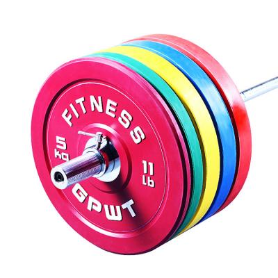 China Durable Durable Power Weightlifting Fitness Barbell Rubber Bumper Plates For Home Gym for sale