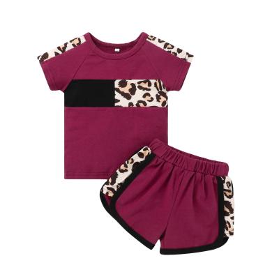 China Wear 2021 Girls Sports Wear Children's Wear Suit Children's Loose Korean Loose T-shirt New + Shorts Two-Piece Set for sale