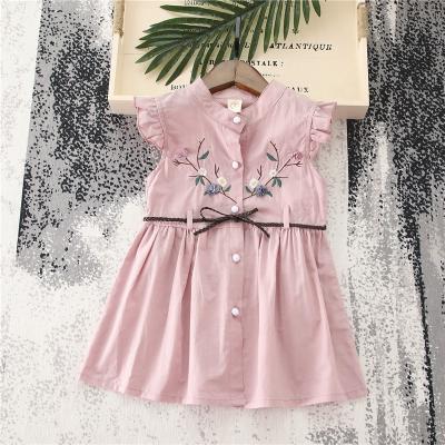 China Breathable Kids Clothes Girls Dresses Ruffled Flower Shirt Girls Dresses for sale