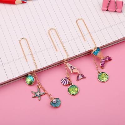 China Simple Cute Creative Metal Mermaid Paper Clip Student DIY Supplies Paper Clips for sale