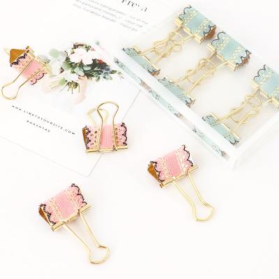 China New Metal Office School Metal Lace Creativity Clips Student Stationery Supplies Clips Long 6 Pieces Per Box for sale