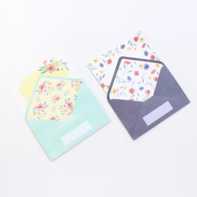 China Cute Envelope Set Gift Envelope Flora Pattern School Student Letter Paper and Stationery Supplies, 4 Letter Papers +2 Envelopes, Free Shipping for sale