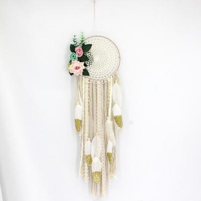 China Central Statistical Institute Wall Decoration Dream Net Bohemian Style Hanging Handmade Crafts Hand - Woven Dreamcatcher for sale