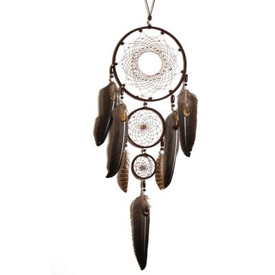 China INS Cafe Three Large Rings Dreamcatcher Home Decor Hangings, Feather Catcher Dream Hanging, Cross the Border MS9104 for sale