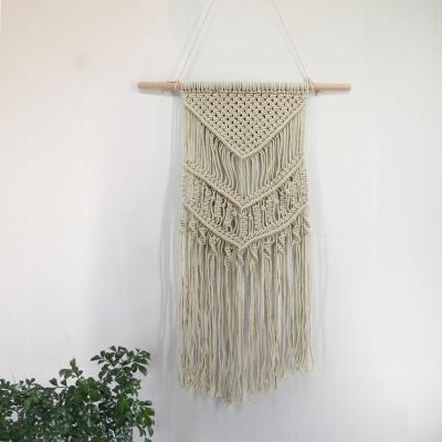 China Tassel Bohemian Handwoven Tapestry Wall Background Decoration Cotton Home Tapestry for sale