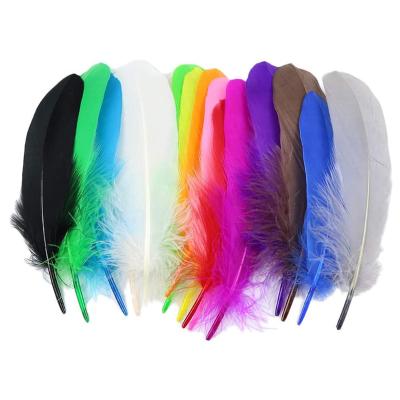 China Boho Carnival Feather Costume Goose Feather Catcher DIY Dream Color Material White Goose Feather for sale