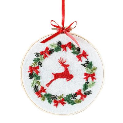 China Christmas factory border spot of Europe Christmas embroidery cross stitch bag diy material kit for sale