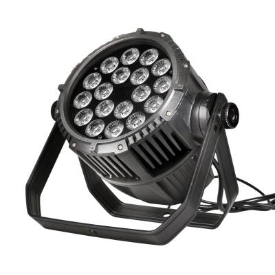 China Outdoor Night Club Led 18*18W 6-in-1 RGBWAUV Par IP65 Waterproof Box Led Stage Light for sale