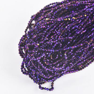 China Shining Wholesale Hot Style Purple Customization Decorative Beads Factory Loose Crystal Glass Beads For Jewelry Making for sale