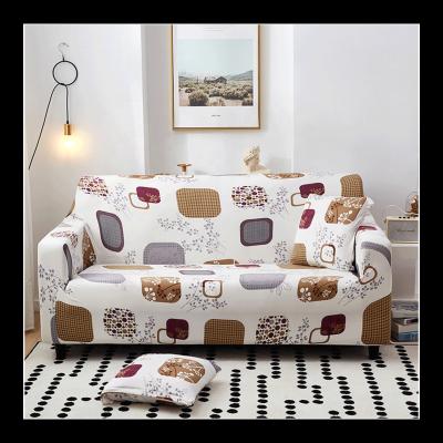 China Hot eaby print pure color jacquard fabric jacquard knitting stretch Sofa Slipcover Couch Sofa Cover Thicken Amazon sale for sale