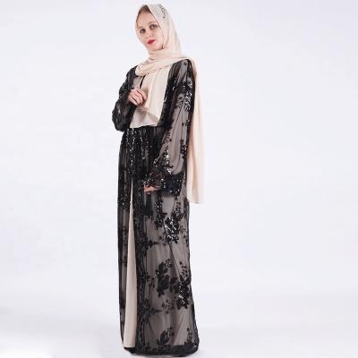 China Factory Custom Wholesale Polyester Embroidered Dubai Turkey Europe Fashion Kaftan Maxi Abaya Dress Islamic Clothing Hijab Set for sale