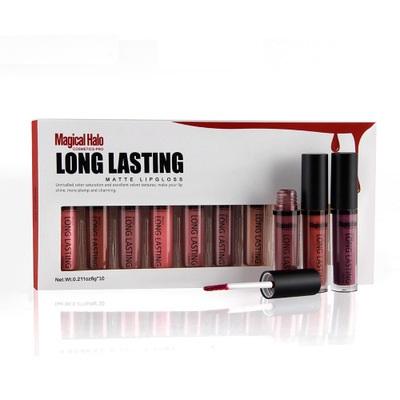 China Plastic Bottle Lip Tint Matte Lip Gloss Set Waterproof Long Lasting Best Gift Lip Set OEM/ODM Beauty Makeup E8620224 for sale