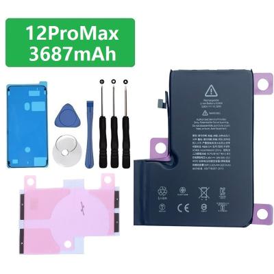 China Mobile Phone For iPhone 12 Pro Real Max Replacement Battery Original Quality 3687mAh Capacity All Models Mobile Phone Battery Pack Wholesale for sale