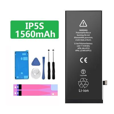 China Original 5S 1560mAh Phone Battery Replacement Li-ion Polymer Rechargeable Battery Mobile Phone Factory Wholesale Price All Models for sale