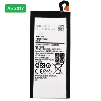 China Brand New Good Quality SAM A5 2017 EB-BA520 ABE Cell Phone Battery 3000mAh 3.85V A520 Double IC Pad AAA Replacement Battery for sale