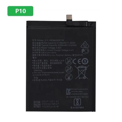 China Original pure cell phone battery P10 mobile battery 3200mAh HB386280ECW 500 cycle times cobalt battery for cell phone wholesale price for sale