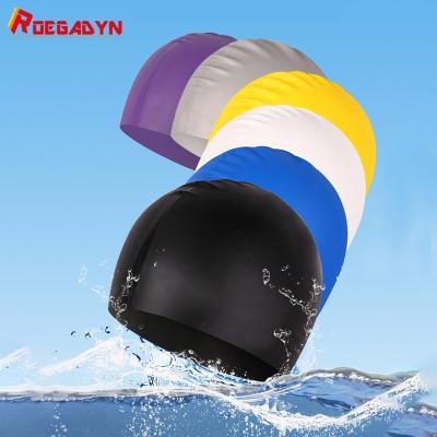 China Long Hair Waterproof Durable Eco-friendly Swimming Hat For Adult Elastic Sports Swimming Hat To Waterproof To Protect Non-slip Ears Pool Cap Silicone Swimming Hat for sale