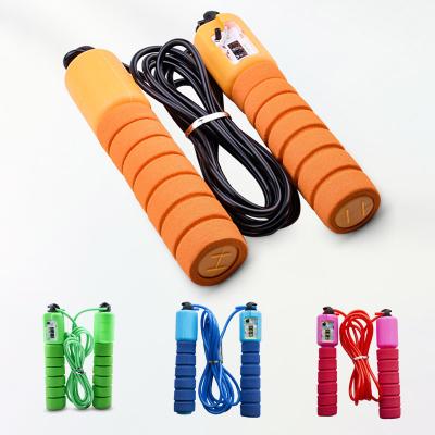 China Wholesale Durable Soft Adjustable Anti-skid Handle Rope Counter Jump Rope Handle Foam Jump Rope for sale