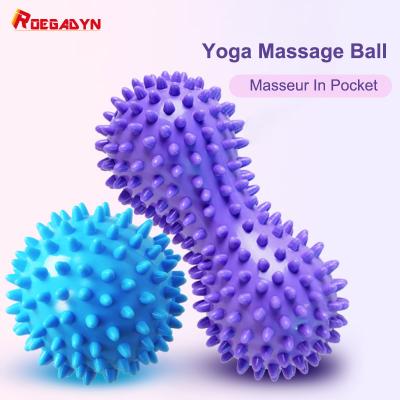 China Anti-burst Roller Massage Ball Spiky Sports Yoga Relieve Body Stress Ball PVC Heavy Duty Foot Muscle Massage Gym Spiky Massage Roller for sale