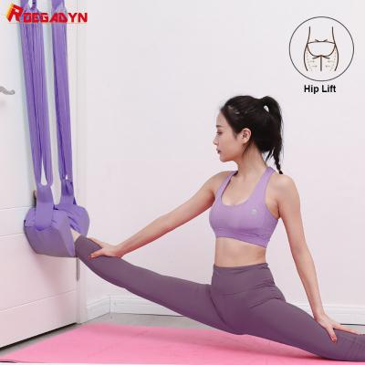 China Non-slip Anti-Gravity Aerial Strap Adjustable Yoga Stretch Ties Yoga Gym Hammock Fitness Pilates Multilayer Hanging Bands for sale