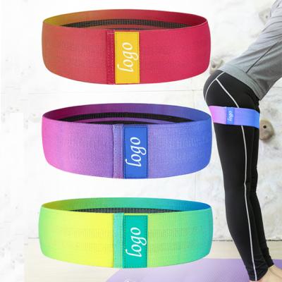 China Custom Home Gym Commerical Logo High Elastic Fabric Resisitance Tape Sets for sale