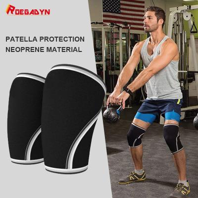 China ROEGADYN 7MM Universal Soft Elastic Knee Pads Neoprene Material Weightlifting Knee Support Sleeve Squatting Knee Braces Pads For Sport Fitness for sale