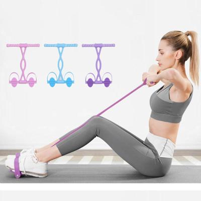 China Bodybuilding Fitness ROEGADYN Gym Expander TPR Pedal Tester High Strength Elastic Up Pull Rope Yoga Pilates Resistance Bands Workout Bands for sale