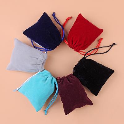 China jewelry & Watch & Wholesale Eyewear Soft Cloth 10x12cm 6 Colors Round Small Package Jewelry Pouch Gift Bags Velvet Drawstring Bag for sale