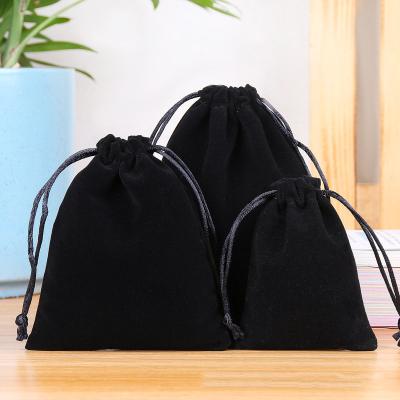 China jewelry & Watch & Wholesale 7x9cm Mini Jewelry Gift Bags Large Eyewear Pouch Velvet Pouch Drawstring Bag Pink Black Packaging for sale