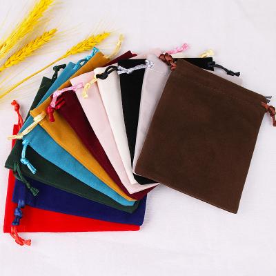 China jewelry & Watch & Eyewear Wholesale 12x15cm 11 Colors Velvet Pouch Drawstring Bag Jewelry Gift Packaging Twine Bags for sale