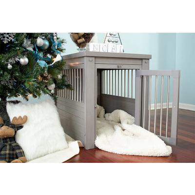 China Amazon Stocked Hot Selling Wooden Pet Crate Furniture Style Dog End Table for sale