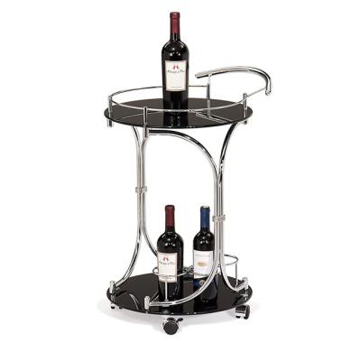 China Chrome Metal Bar Cart Durable Modern Luxury Bar Cart For Serving Cart Bar Cart for sale