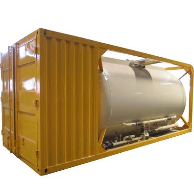 China Jushixin 20FOOT ISO Certificate CCS LR Cement Powder Tank Container With 23 Air Compressor for sale