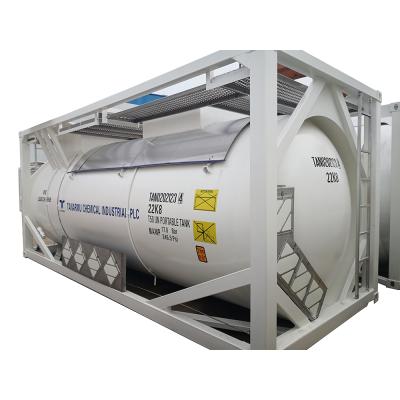 China Transportaion 20FT LPG Chlorine Ammonia Shipping Tank Container Liquid Transport Tanker for sale