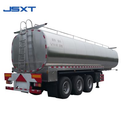 China 30 Cubic Meter Milk Tanker Truck Edible Liquid Honey Milk Truck Trailer 3 Axle With 304 Stainless Steel Tanker Semi Trailer for sale