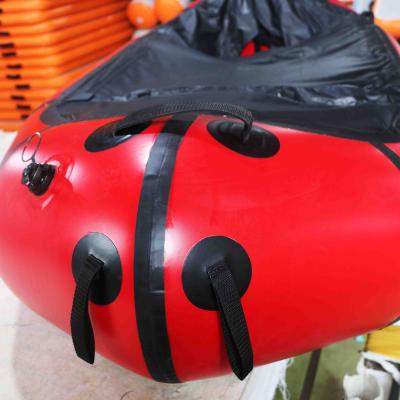 China Wholesale Cheap Orange Inflatable Paddle White Water Paddle Inflatable Raft TPU Float Rowing Boat With Packraft Wetsuit for sale