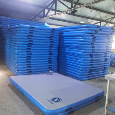 China Outdoor Water Fun 2022 Durable Customized Size Inflatable Swim Dock Water Floating Platform On Air Water Mat For Yoga for sale